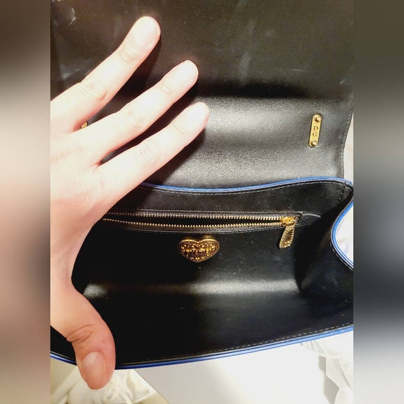 METALLIC BLUE and GOLD Dolce & Gabbana DEVOTION HANDBAG Crossbody - Picture 7 of 8